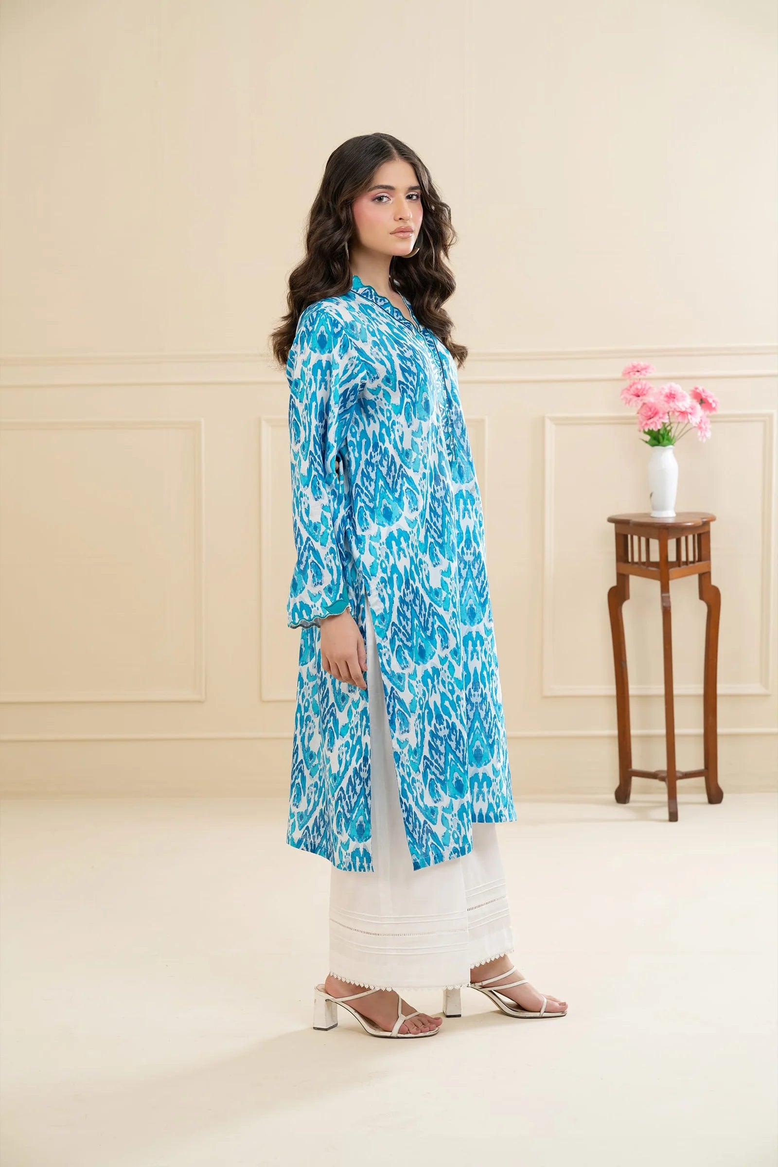 Ice Blue Lawn Fabric